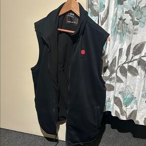 Men's Black Fleece-Lined Heated Vest